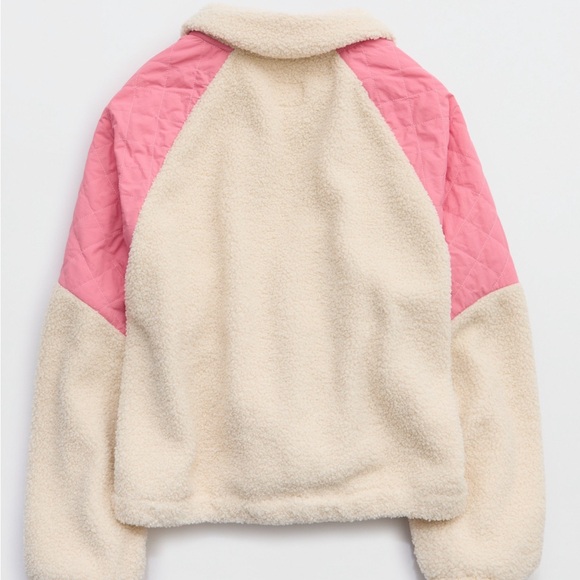 OFFLINE by Aerie Fluff Love Full Zip Jacket in Playful Pink - Picture 2 of 11